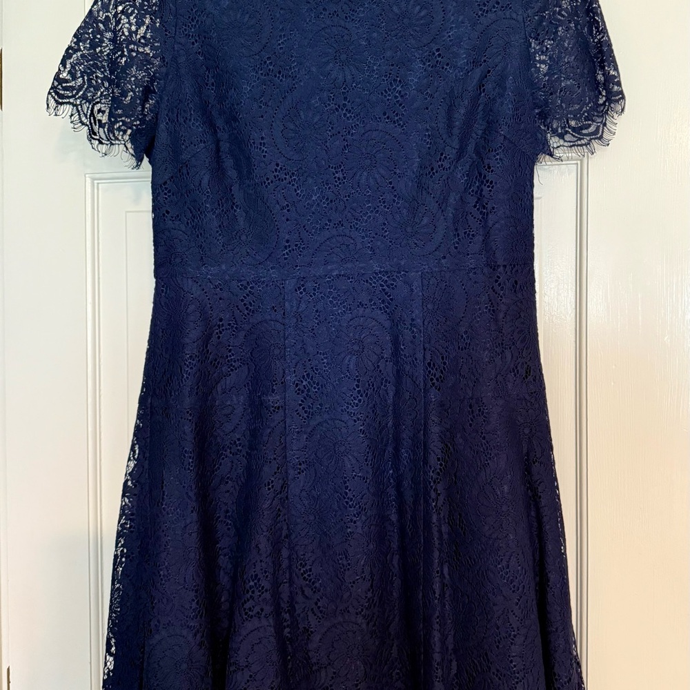 Madewell Women's Navy Lace Formal Dress